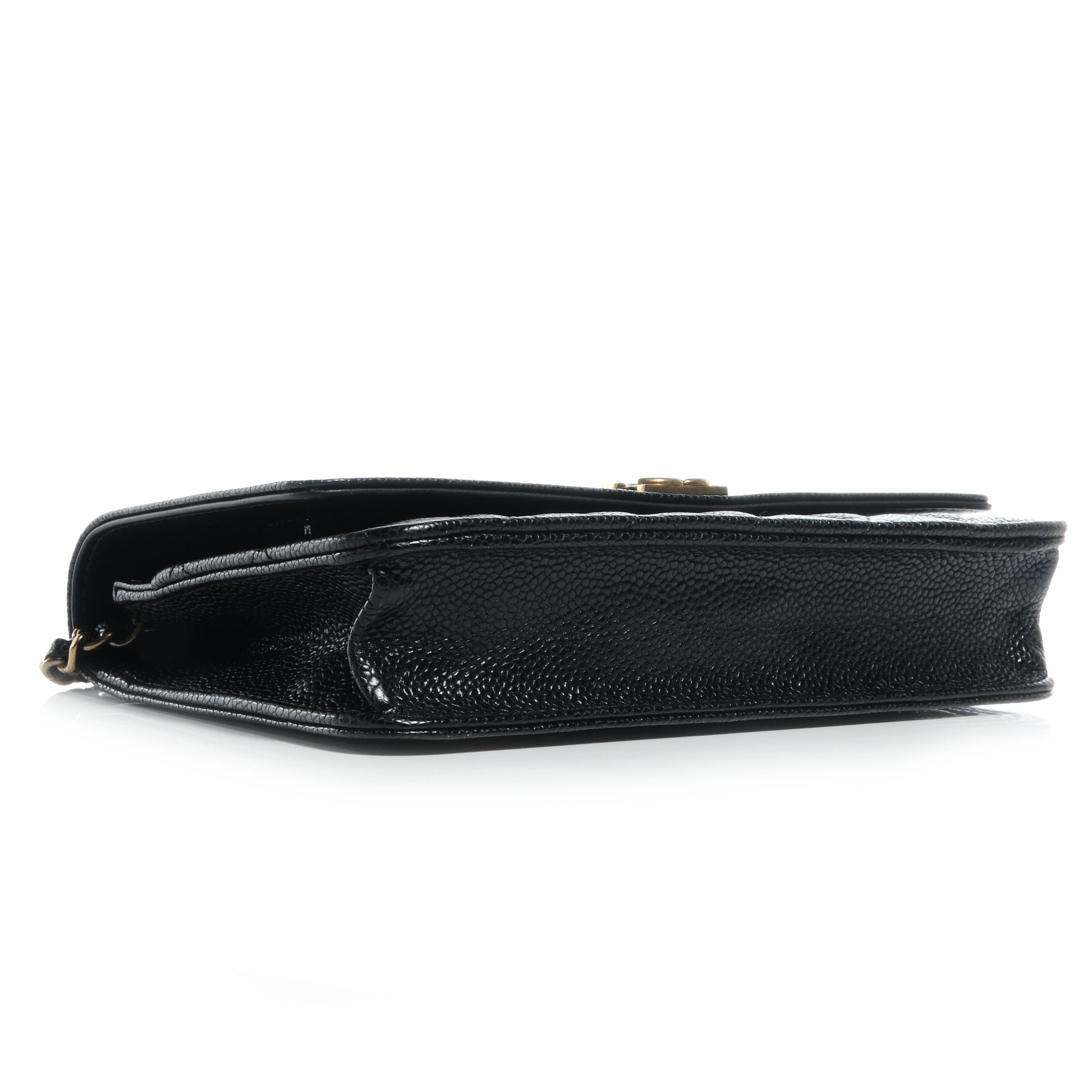 Chanel Caviar Quilted Boy Wallet On Chain WOC Black 4 of 9