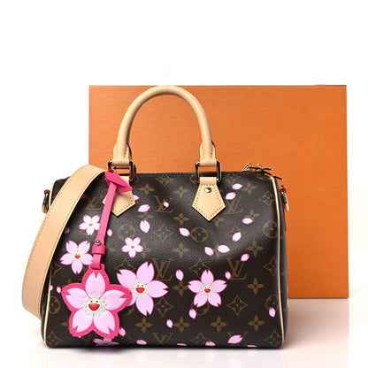 Louis Vuitton LV X TM Monogram Cherry Blossom Speedy Bandouliere 25 Sakura Brown 10 of 10