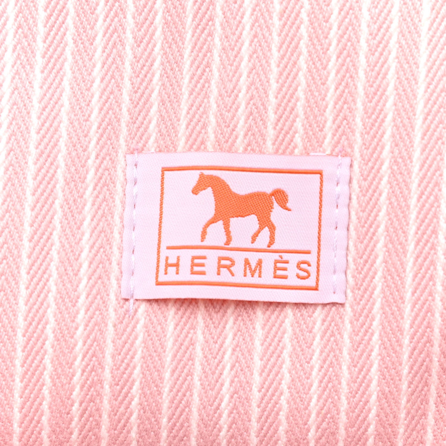 Hermes Cotton Canvas Cavalcolor Nappy Diaper Bag Rose Petal 970349