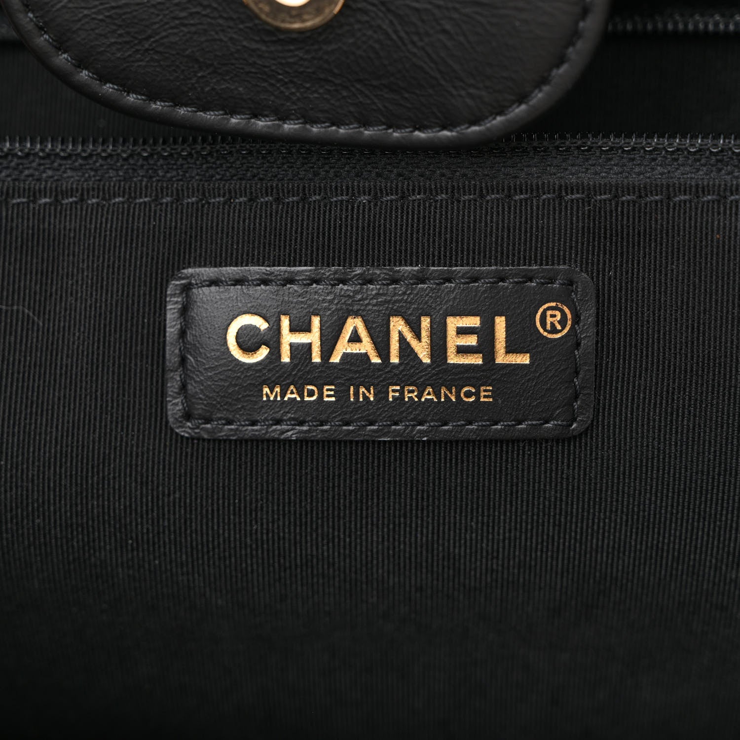 Chanel Glazed Calfskin Stitched Shopping Tote Black 8 of 12