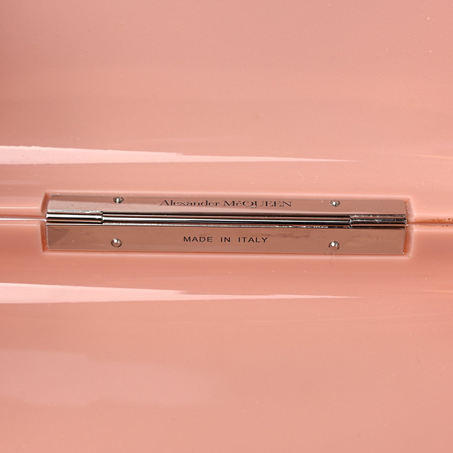 PVC Marble Skull Box Clutch Rose Pink