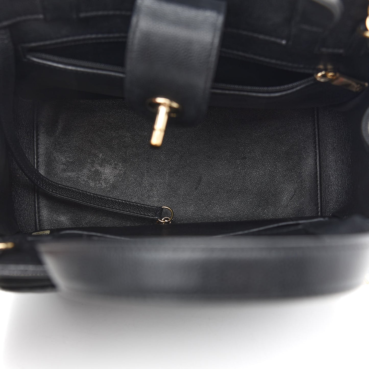 Caviar Quilted Small Business Affinity Shopping Bag Black