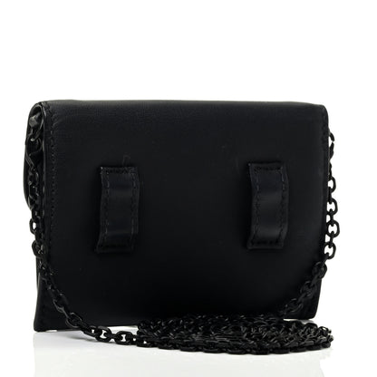 Christian Dior Ultra Matte Calfskin Nano Saddle Chain Pouch Black 2 of 4