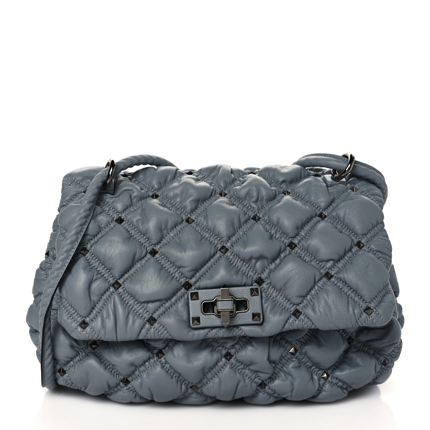 Valentino Garavani Nappa Medium Spikeme Shoulder Bag Nuage 1 of 9