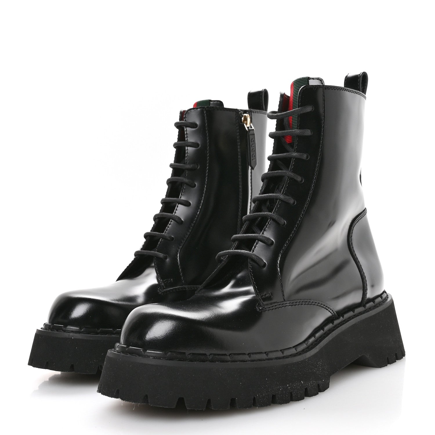 Gucci Spice Lux Nappa Web Combat Boots 40 Black 1784332 – FASHIONPHILE