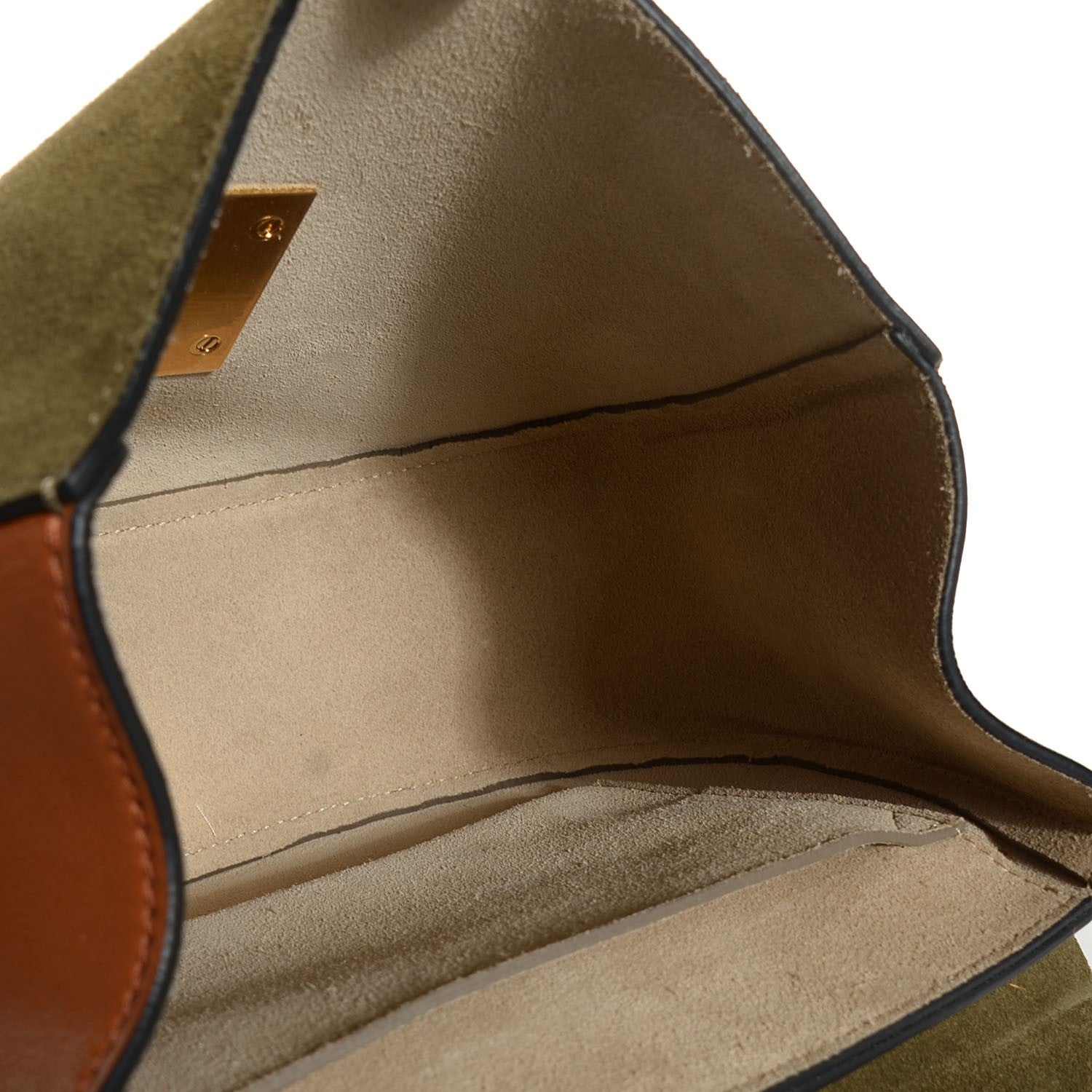 Chloe Suede Smooth Calfskin Drew Shoulder Bag Caramel 5 of 8