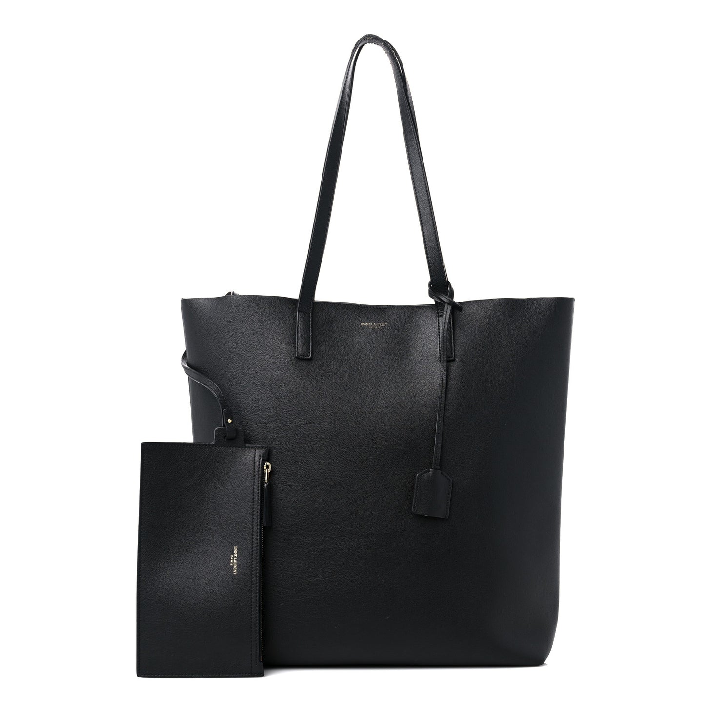 Calfskin Medium Shopping Tote Black