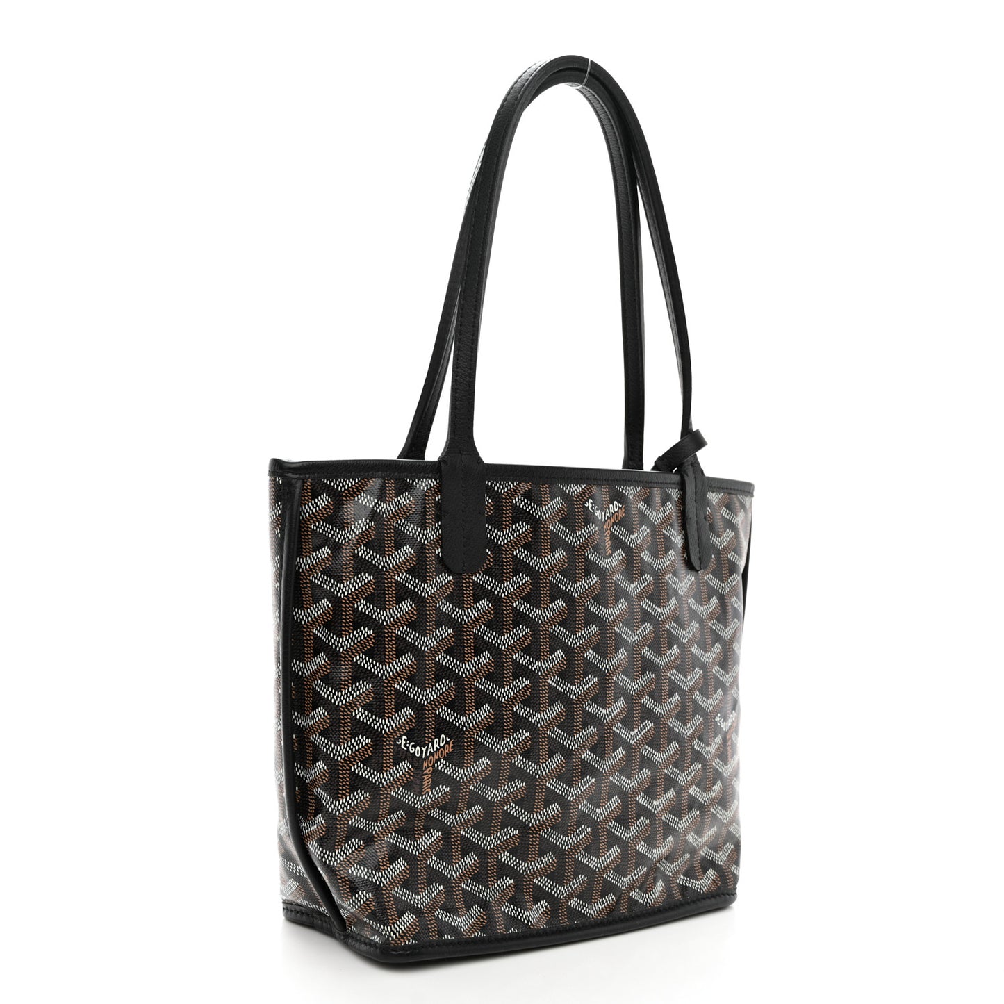 Goyardine Reversible Mini Anjou Black