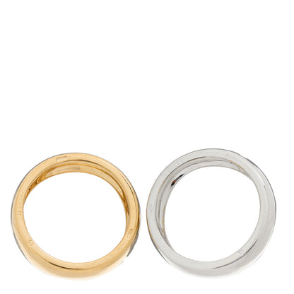 Cartier 18K Yellow White Gold Love Me Band Ring Set of 2 53 6.25 4 of 4