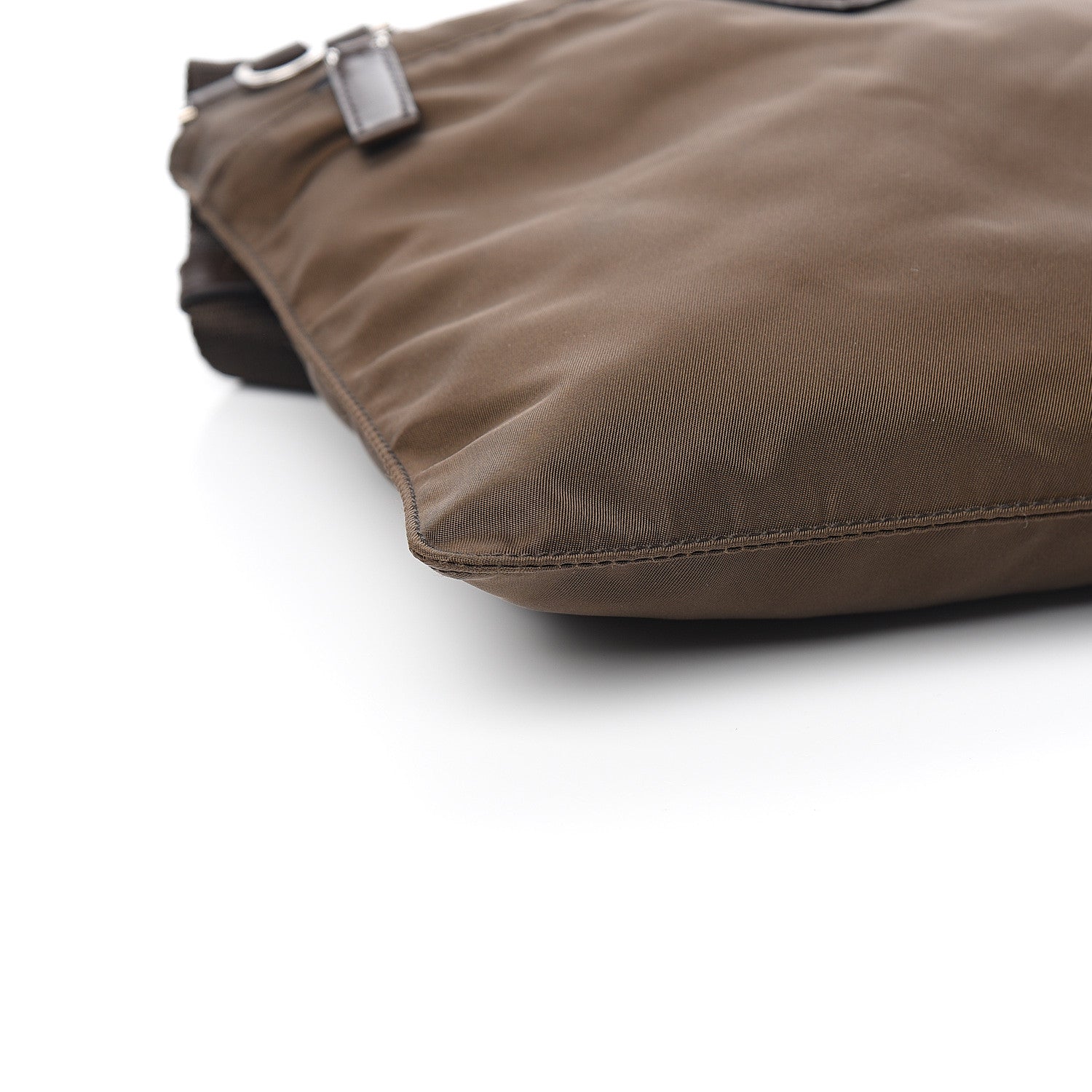 Prada Tessuto Nylon Small Flat Messenger Bag Brown 6 of 8