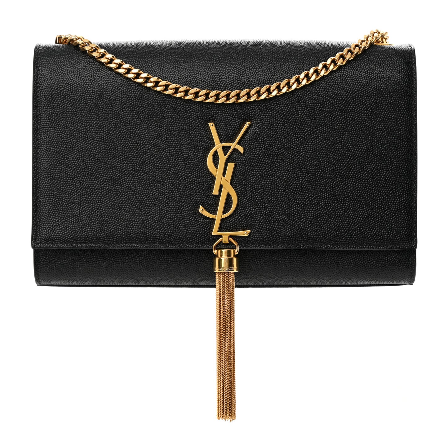 Grain De Poudre Medium Classic Monogram Kate Tassel Satchel Black