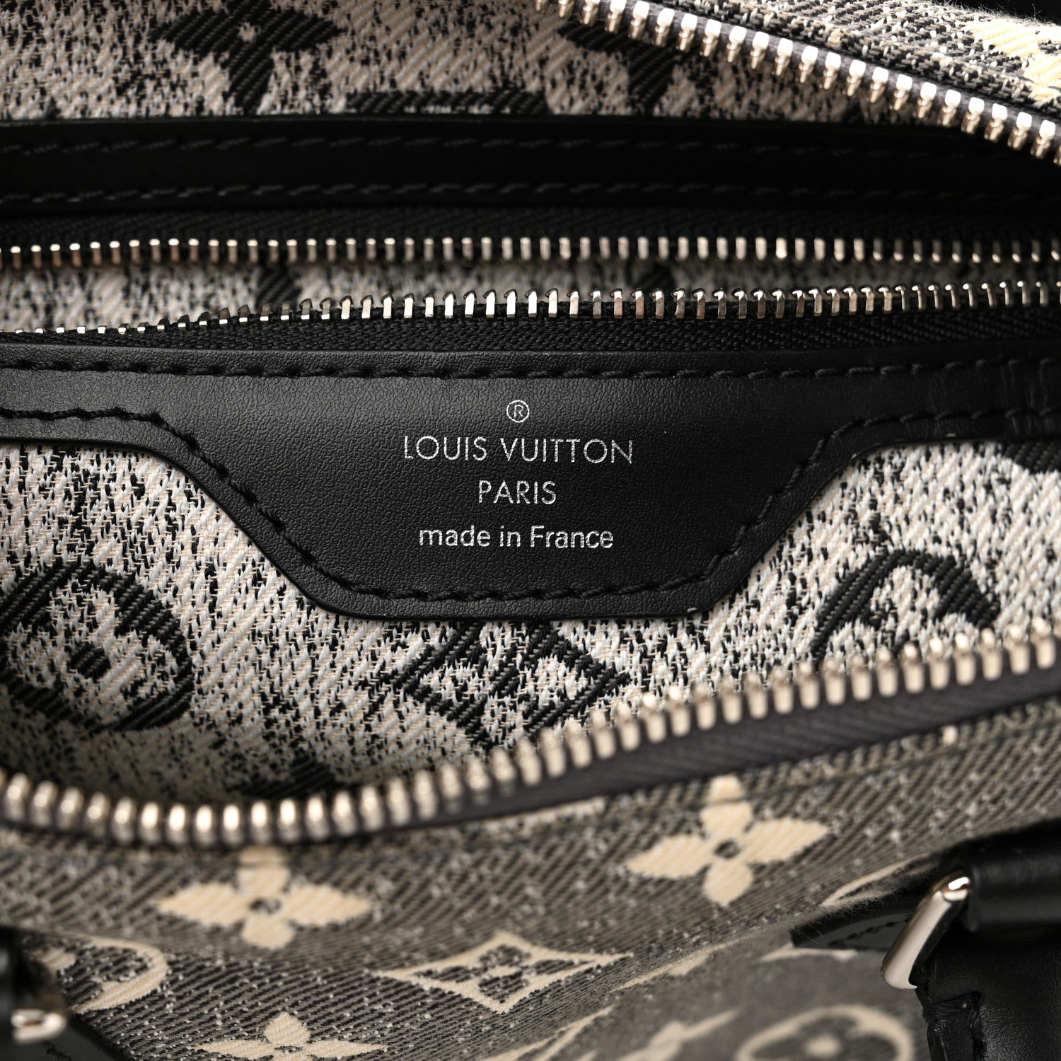 Louis Vuitton Denim Monogram Jacquard Speedy Bandouliere 25 Black 6 of 10