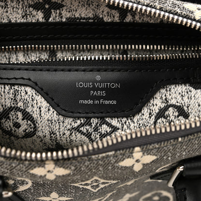 Louis Vuitton Denim Monogram Jacquard Speedy Bandouliere 25 Black 6 of 10