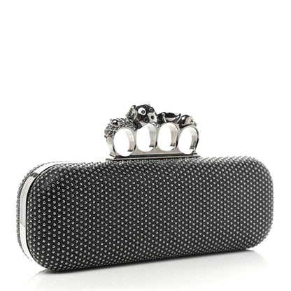 Alexander McQueen Nappa Studded Knucklebox Clutch Black 4 of 10
