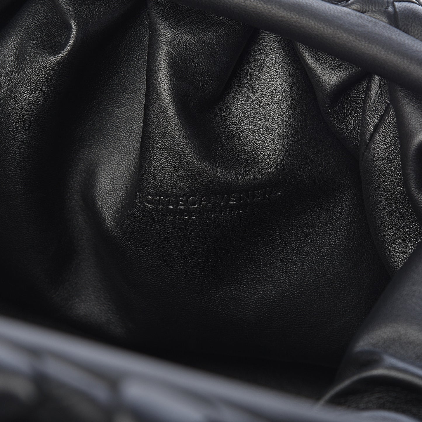 Nappa Maxi Intreccio The Pouch Oversized Clutch Black
