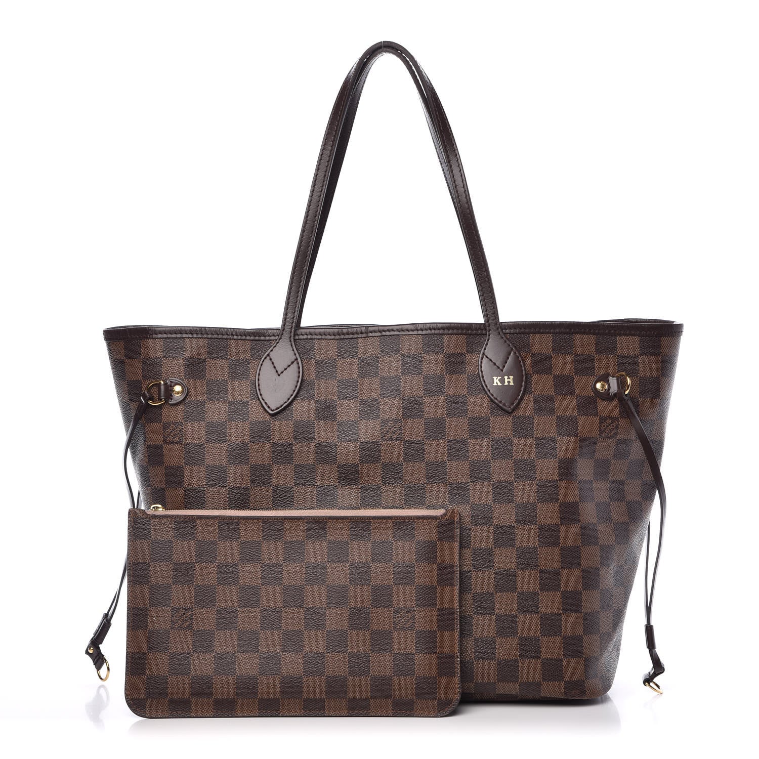 Louis Vuitton Damier Ebene Neo Neverfull MM Rose Ballerine 1 of 24