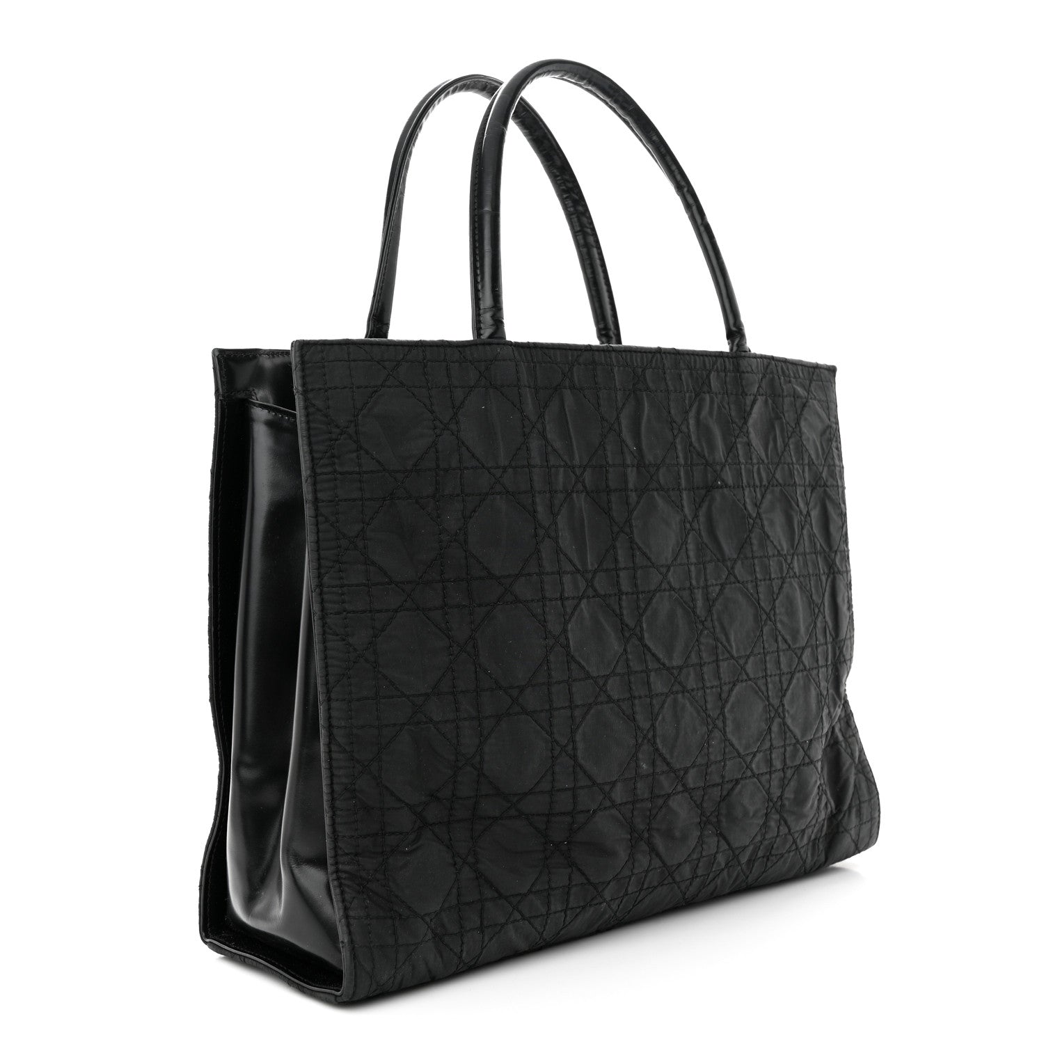 Christian Dior Nylon Cannage Large Tote Black 3 of 16