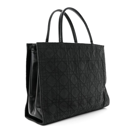 Christian Dior Nylon Cannage Large Tote Black 3 of 16