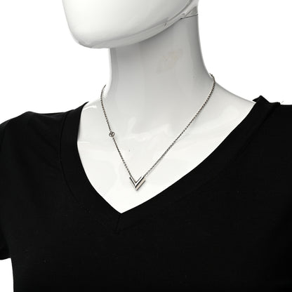 Louis Vuitton Metal Essential V Supple Necklace Silver 2 of 7