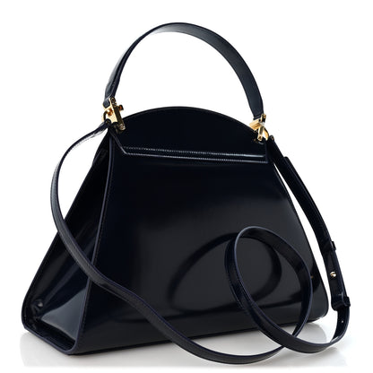Salvatore Ferragamo Brushed Calfskin Medium Prisma Shoulder Bag Midnight 3 of 12