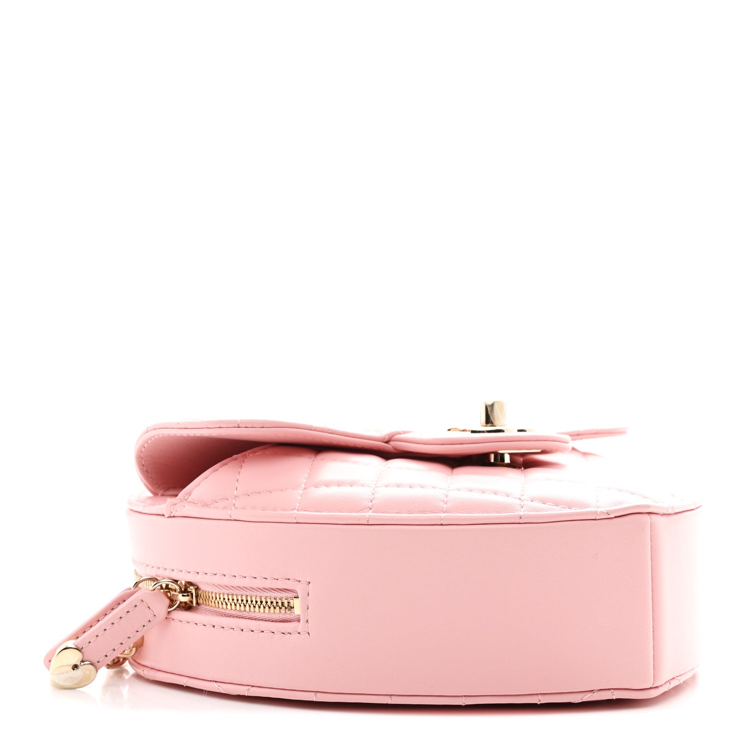 Chanel Lambskin Quilted Large CC In Love Heart Bag Light Pink 4 of 11