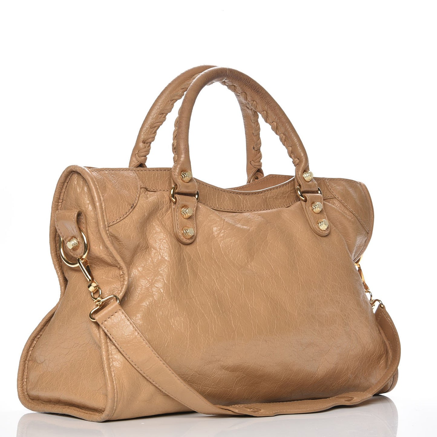 Agneau Giant 12 Gold Hardware City Beige Nougatine