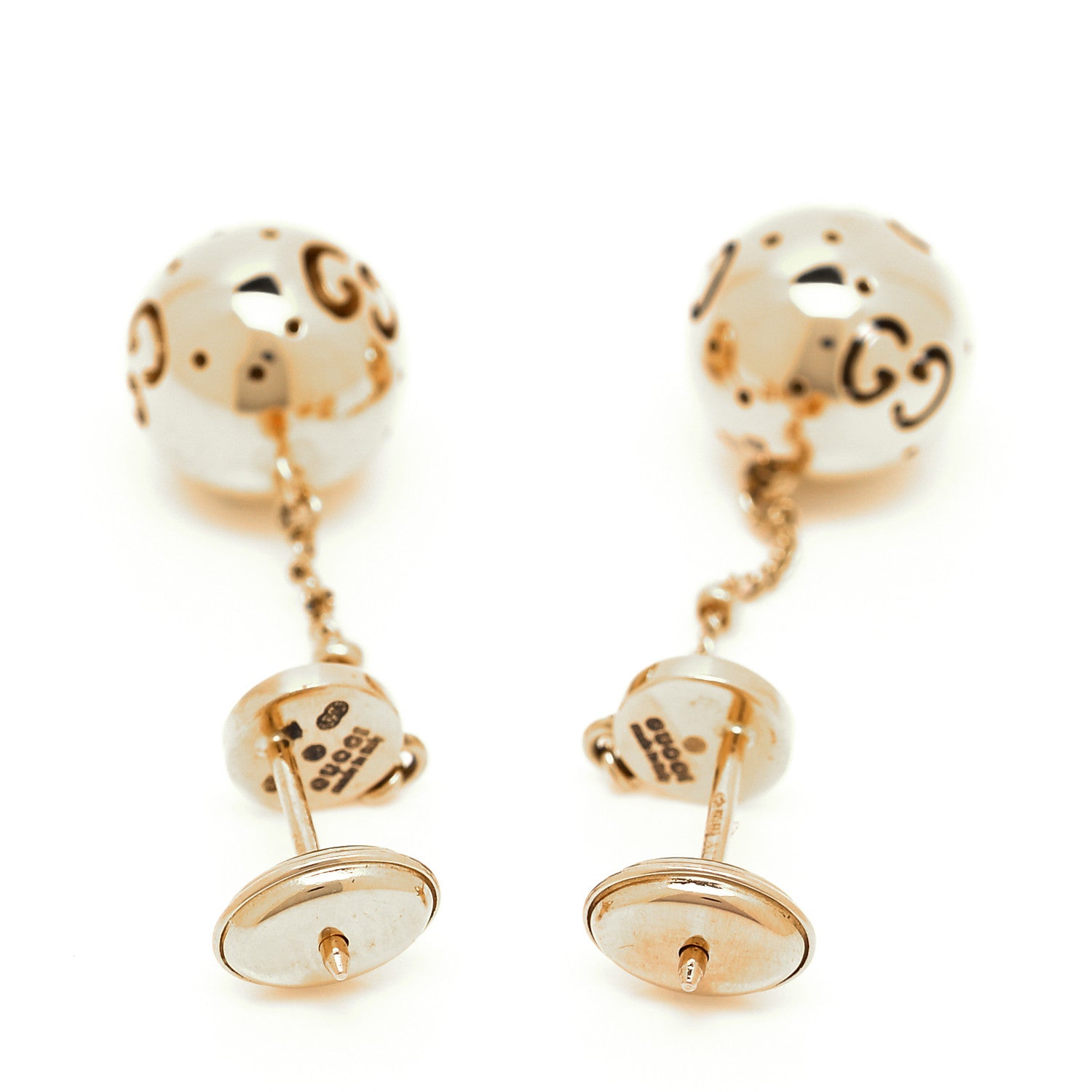 Gucci 18K Yellow Gold Ball Drop Earrings 3 of 5