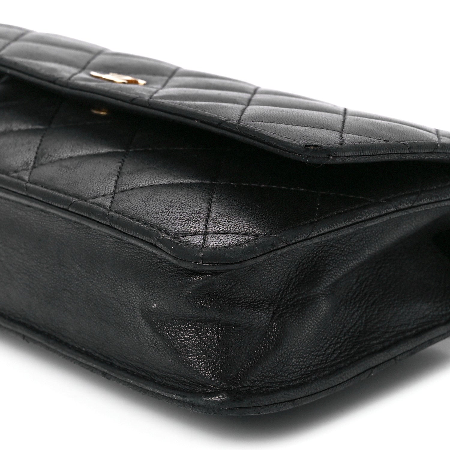 Chanel Lambskin Quilted Wallet On Chain WOC Black 12 of 12
