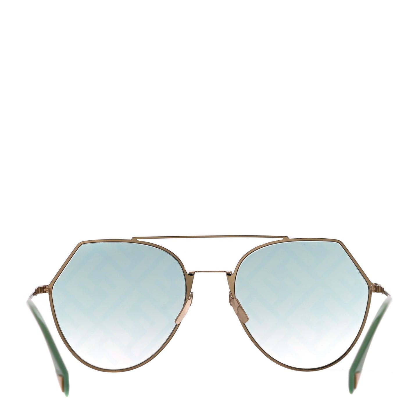 Metal Geometric Sunglasses FF 0194/S Green