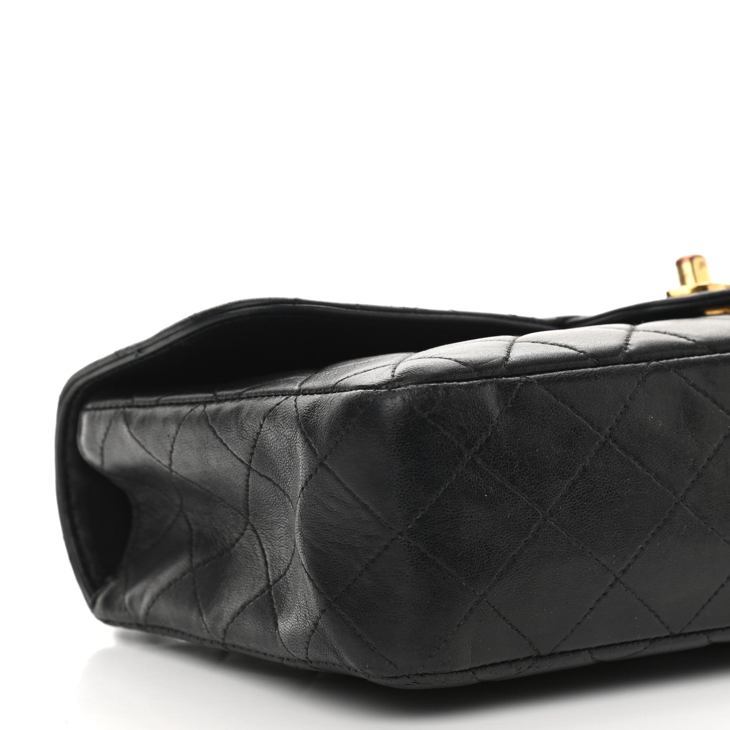 Chanel Lambskin Quilted Medium Rectangular Kelly Flap Bag Black 9 of 13