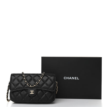 Chanel Caviar Quilted Flap Phone Holder With Chain Black 13 of 13