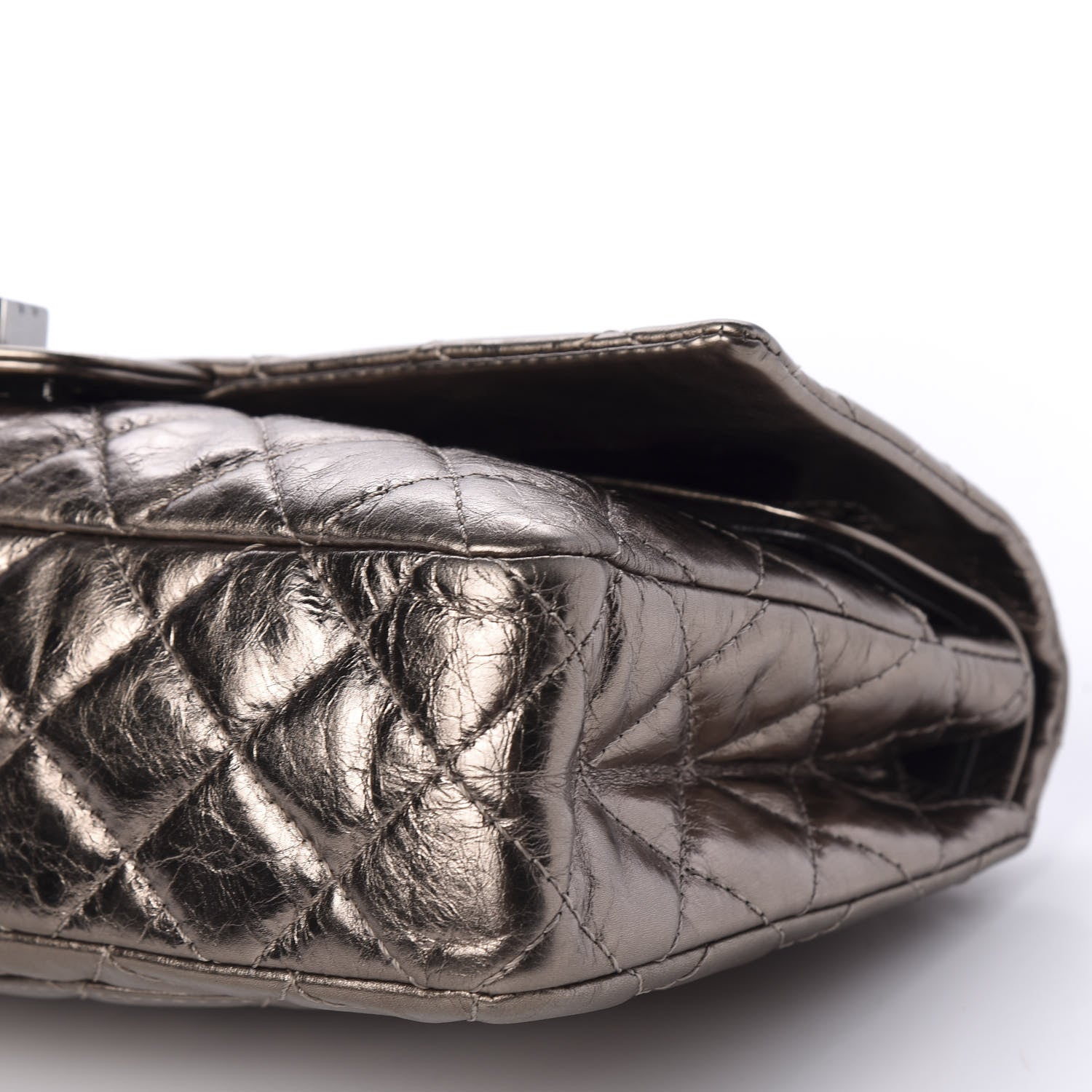 Chanel Metallic Sheepskin Quilted 2.55 Reissue 226 Flap Dark Silver 6 of 9
