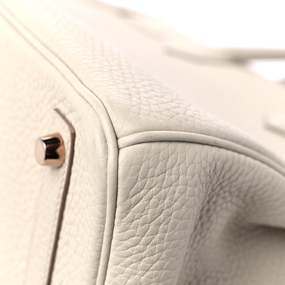 Hermes Taurillon Clemence Birkin 30 Craie 11 of 12