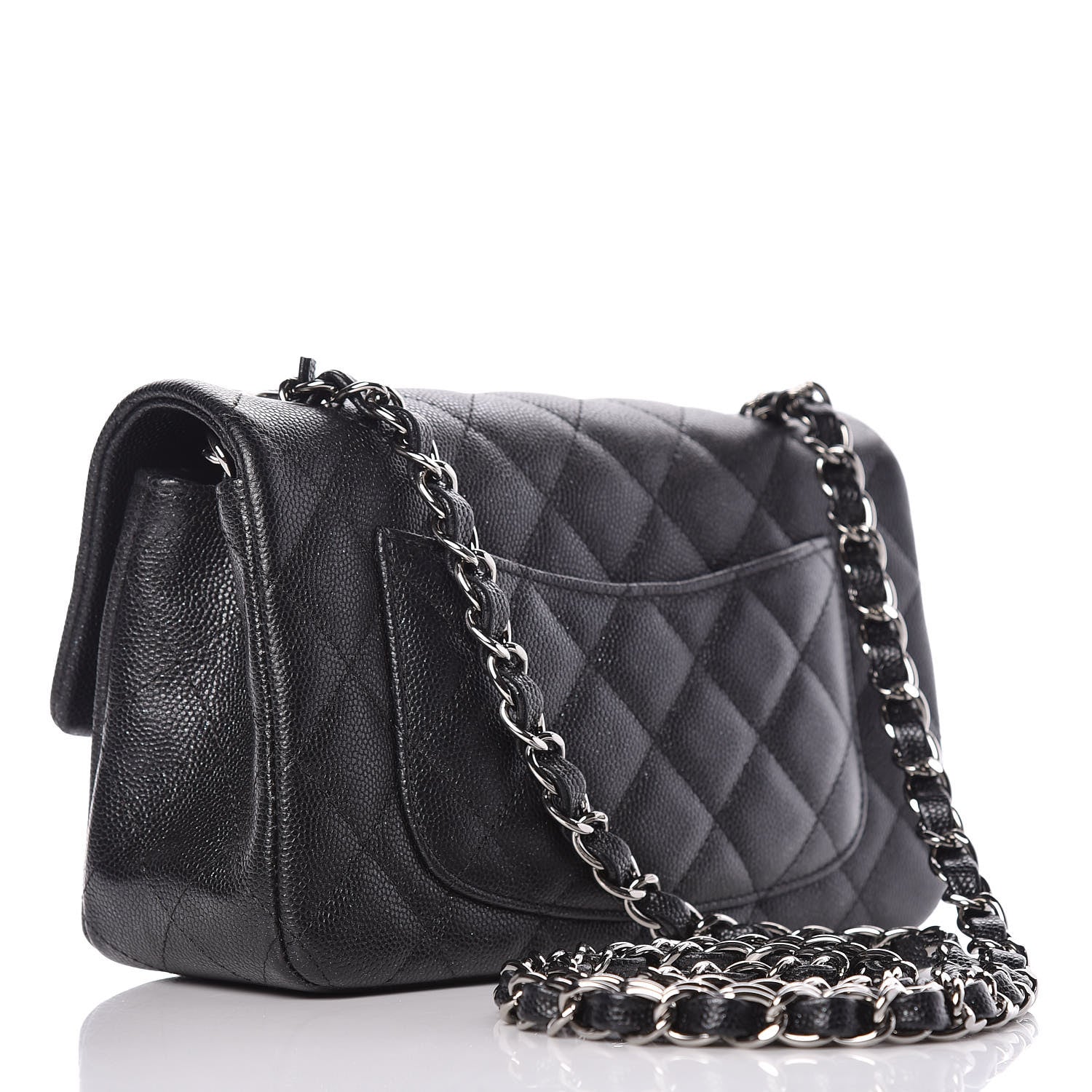 Chanel Iridescent Caviar Quilted Mini Rectangular Flap Black 3 of 10