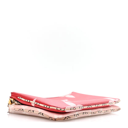 Louis Vuitton Monogram Giant Double Zip Pochette Rouge 4 of 12