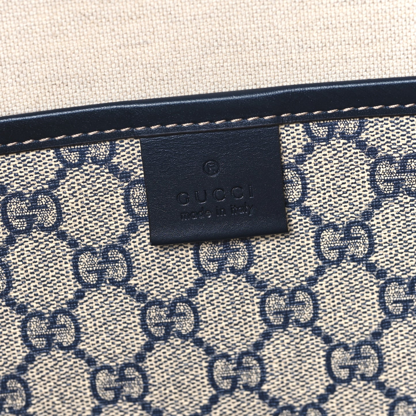 GG Plus Monogram Medium Signature Web Loop Tote Navy