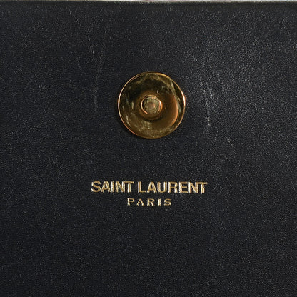 Saint Laurent Calfskin Classic Monogram Tassel Clutch Black 6 of 9