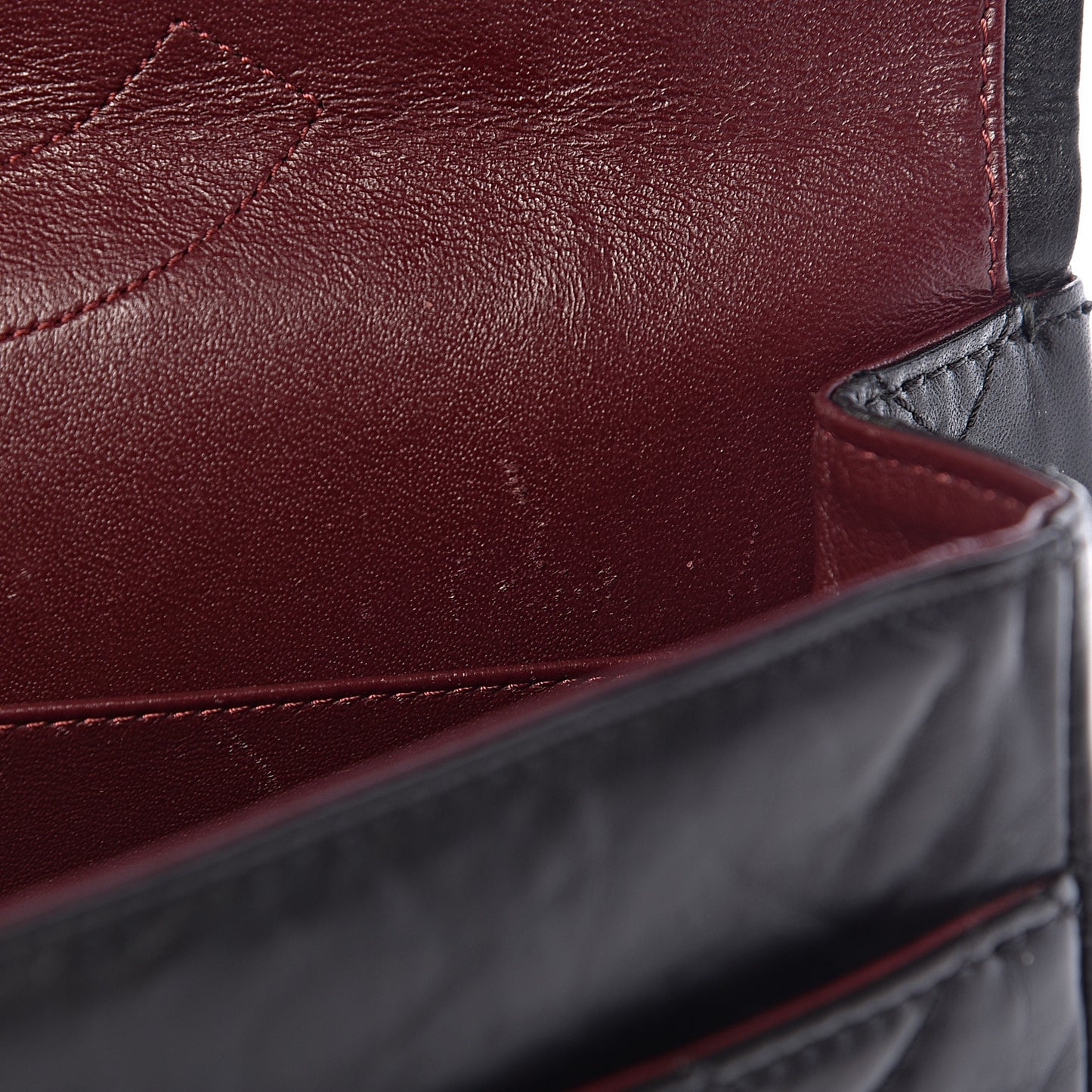 Aged Calfskin Quilted 2.55 Reissue 227 Flap Black