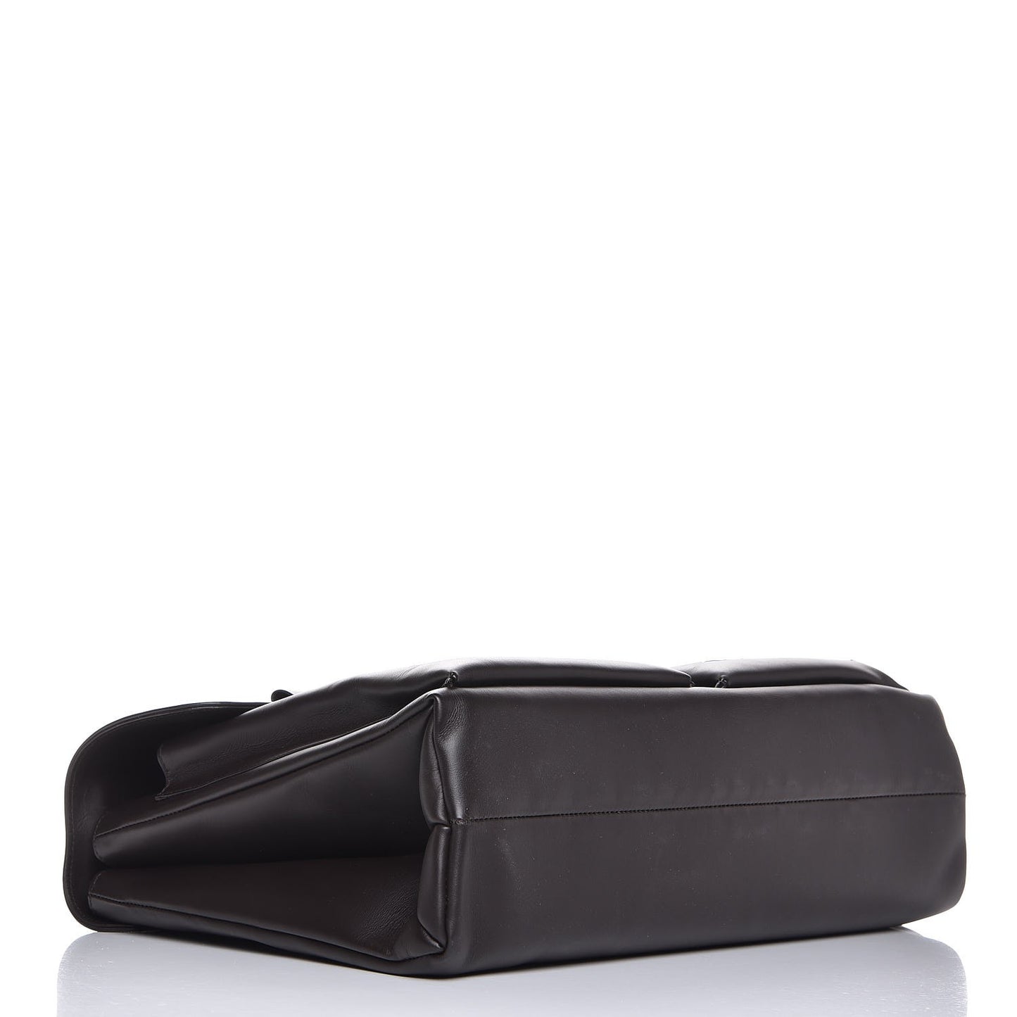 Calfskin Intrecciato Briefcase Ebano