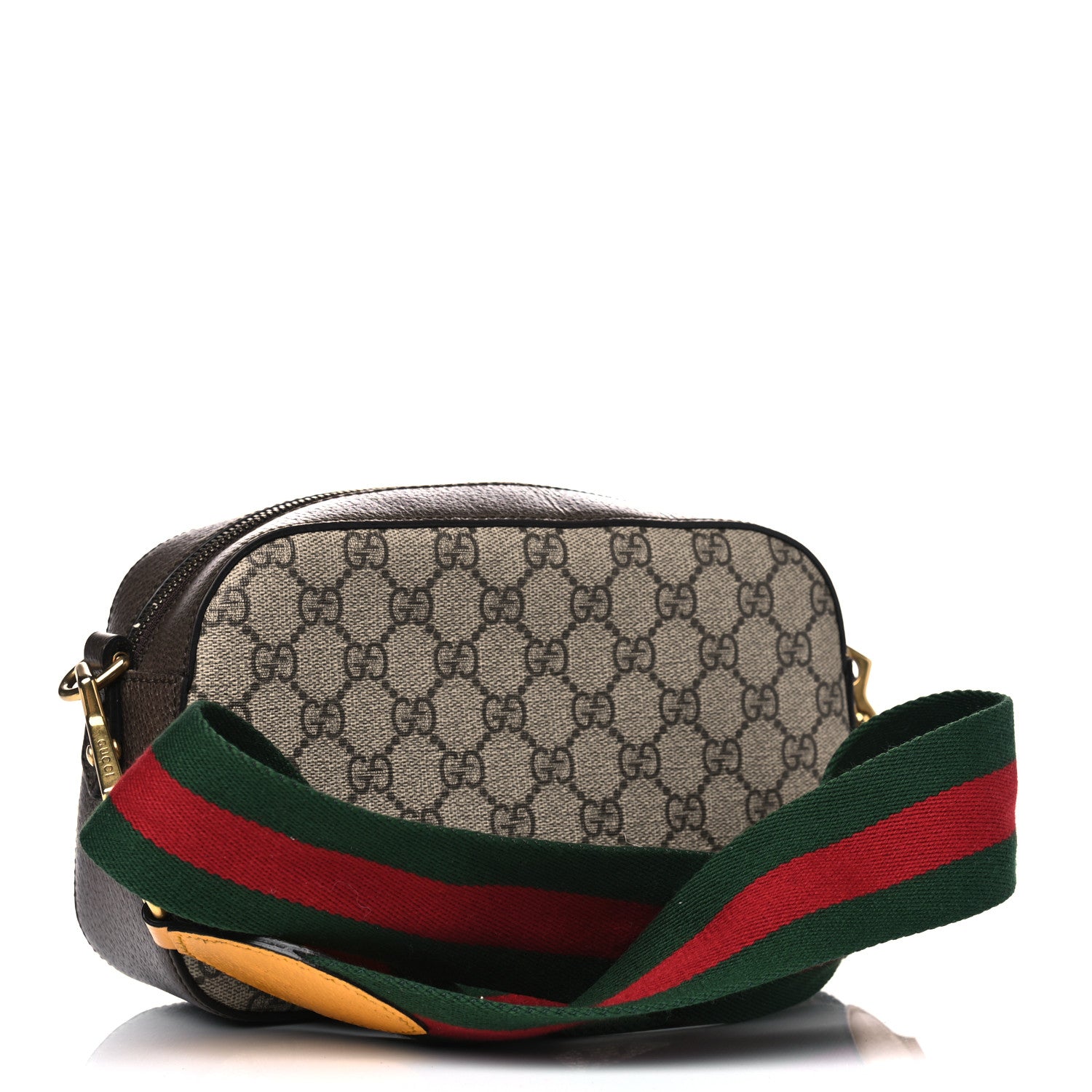 Gucci GG Supreme Monogram Web Neo Vintage Shoulder Bag Beige New Acero Crop 2 of 6