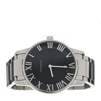 Tiffany Stainless Steel 37mm Atlas 2-Hand Quartz Watch Black 2 of 5
