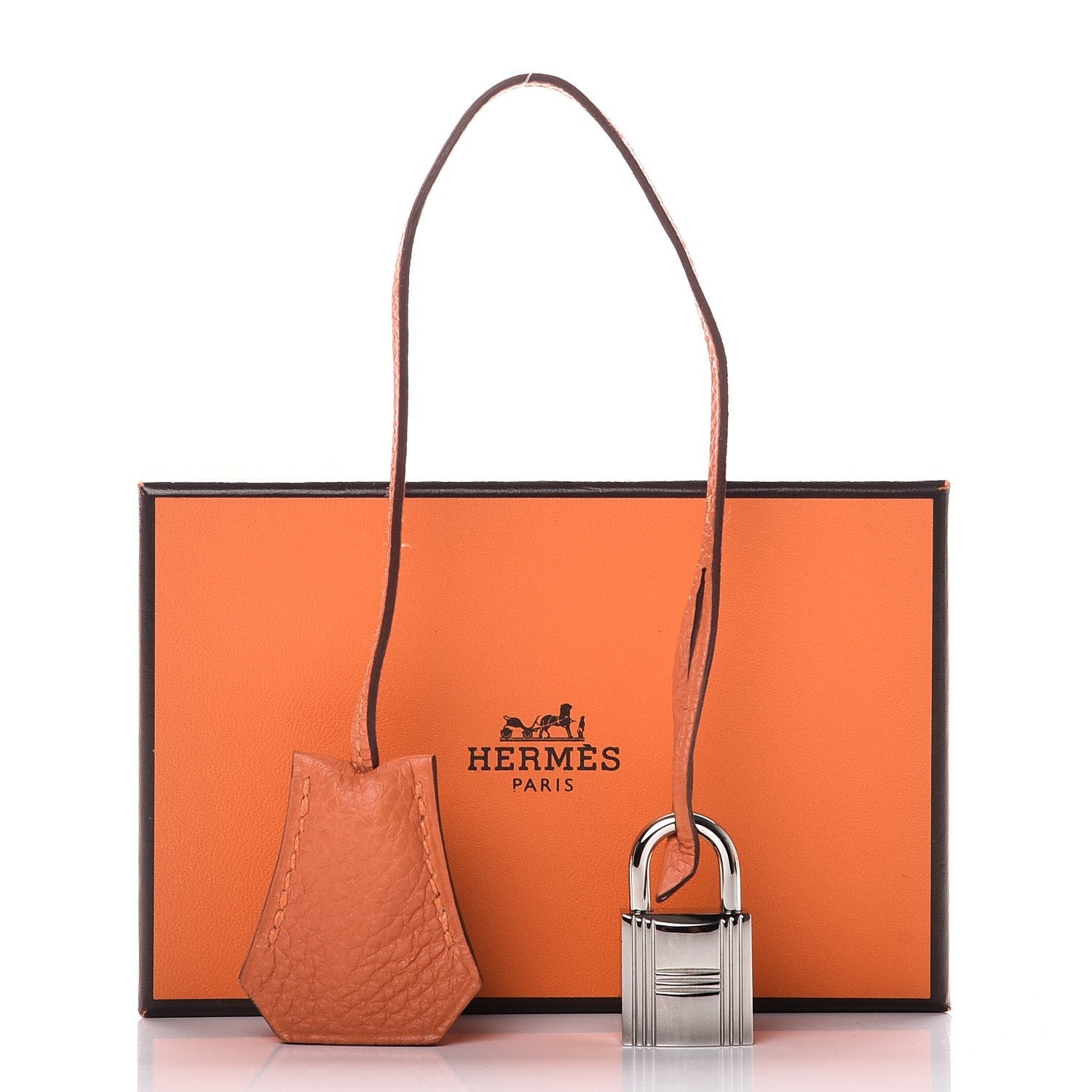 Hermes Togo Clochette Lock and Key Orange 236607 – FASHIONPHILE