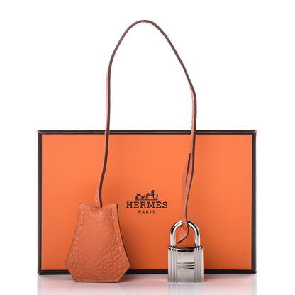 Hermes Togo Clochette Lock and Key Orange 4 of 4