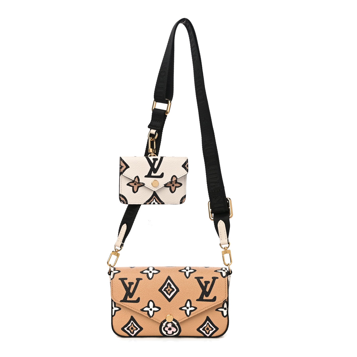 Louis Vuitton Monogram Wild At Heart Felicie Strap & Go Arizona Creme 1 of 12