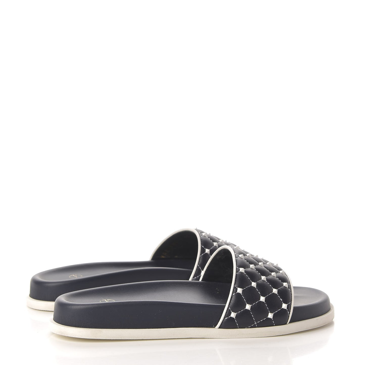 Nappa Free Rockstud Spike Pool Slide Sandals 38 Marine