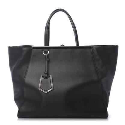Fendi Vitello Elite Large 2Jours Tote Black 1 of 10