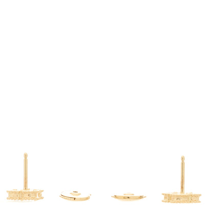 Van Cleef & Arpels 18K Yellow Gold Mother of Pearl Sweet Alhambra Earrings 3 of 4