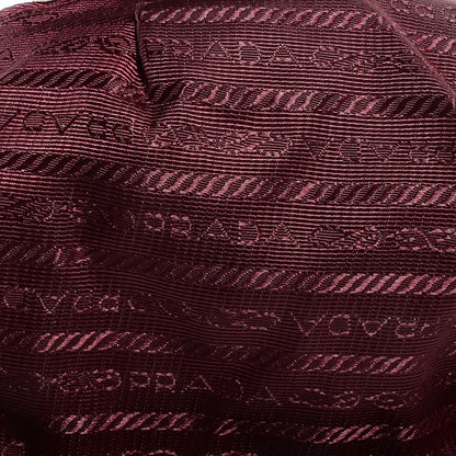 Prada Tessuto Nylon Origami Pleated Wristlet Wine 8 of 10
