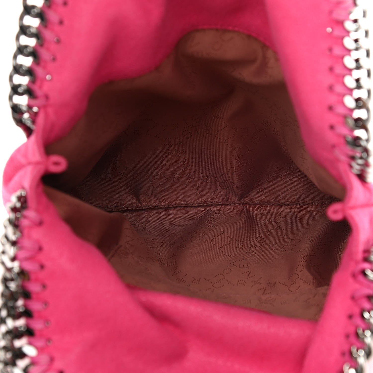 Stella McCartney Shaggy Deer Mini Falabella Fold Over Tote Hot Pink 5 of 10