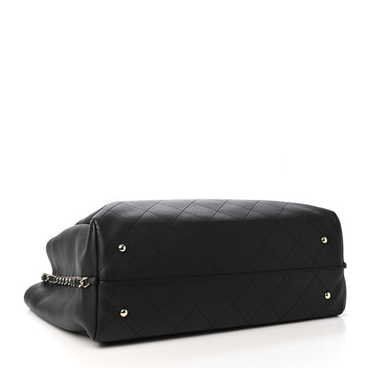 Chanel Bullskin Stitched Large Shopping Bag Black 3 of 4